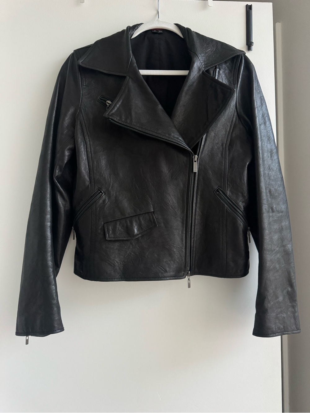 EUC Theory Black Leather Moto Jacket - Women
